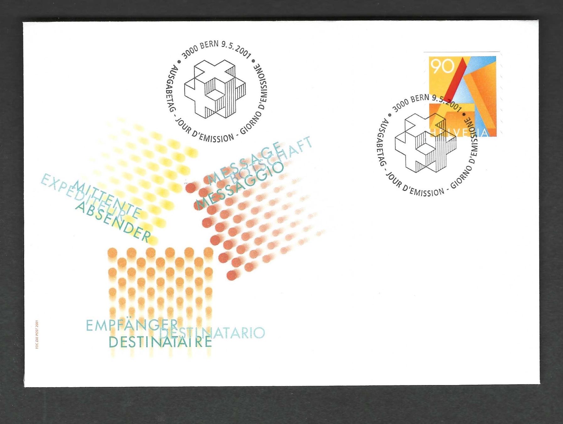 Tutti i francobolli: CH FDC Einzelmarke 2001 – Usato da Koblenz venduto da Markenhimmel