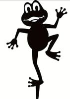 Frosch Gartenstecker (Metall) 30 cm