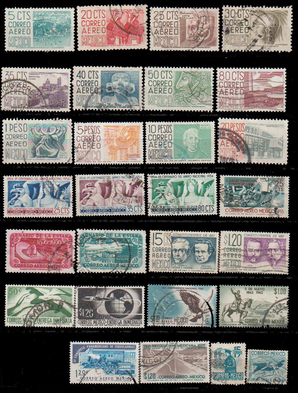 Tous les timbres: Mexique divers types et valeurs – D'occasion à Crans-Montana par kira56 2