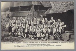 1913, FRIBOURG, SINGINE, SOCIÉTÉ DE MUSIQUE GUIN, 0 DÜDINGEN