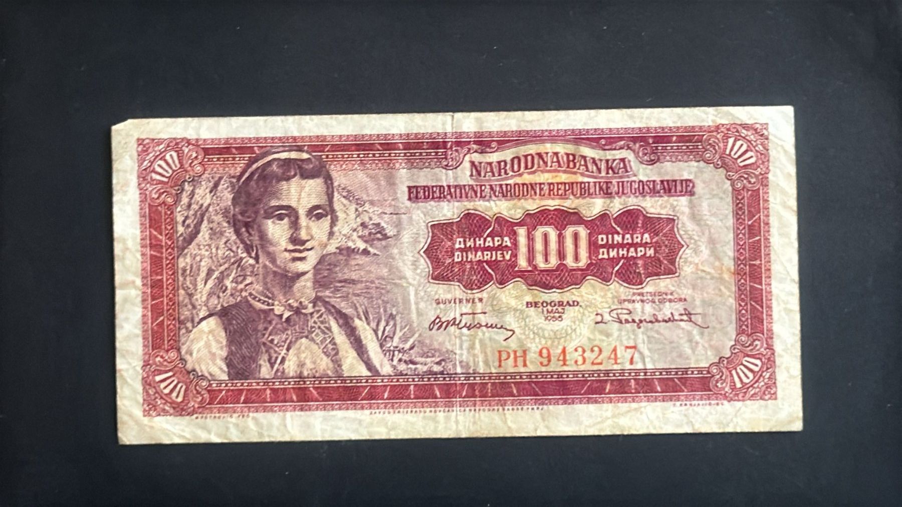 Banconote: Jugoslawien 100 Dinar 1955 – Usato da wattwil venduto da Nafri07