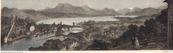 Incisioni: Luzern Panorama Tonlithographie – Usato da Rafz venduto da Helvet32 1