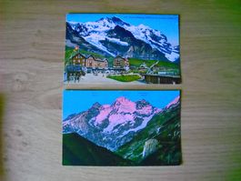 2 Ansichtskarten Kleine Scheidegg und Blüemlisalp