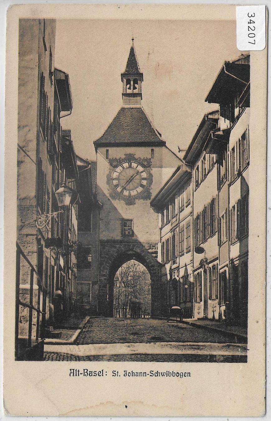 Ansichtskarten: Alt-Basel - St. Johann-Schwibbogen – Gebraucht aus Ettingen von