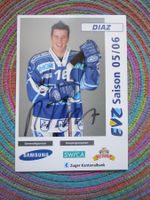 EV ZUG RAFAEL DIAZ EISHOCKEY AUTOGRAMMKARTE ANTIK