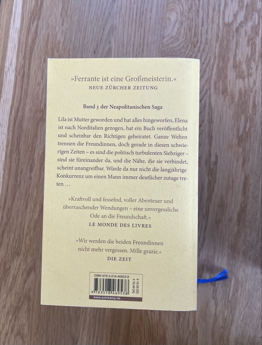 Bücher: Elena Ferrante: Neapolitanische Saga - 4 Bände – Gebraucht aus Arnegg von lara.andermatt 4