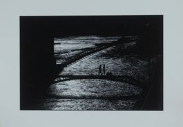 Brücke, Wasserkraftwerk Bern, Schwarzweiss Fotografie