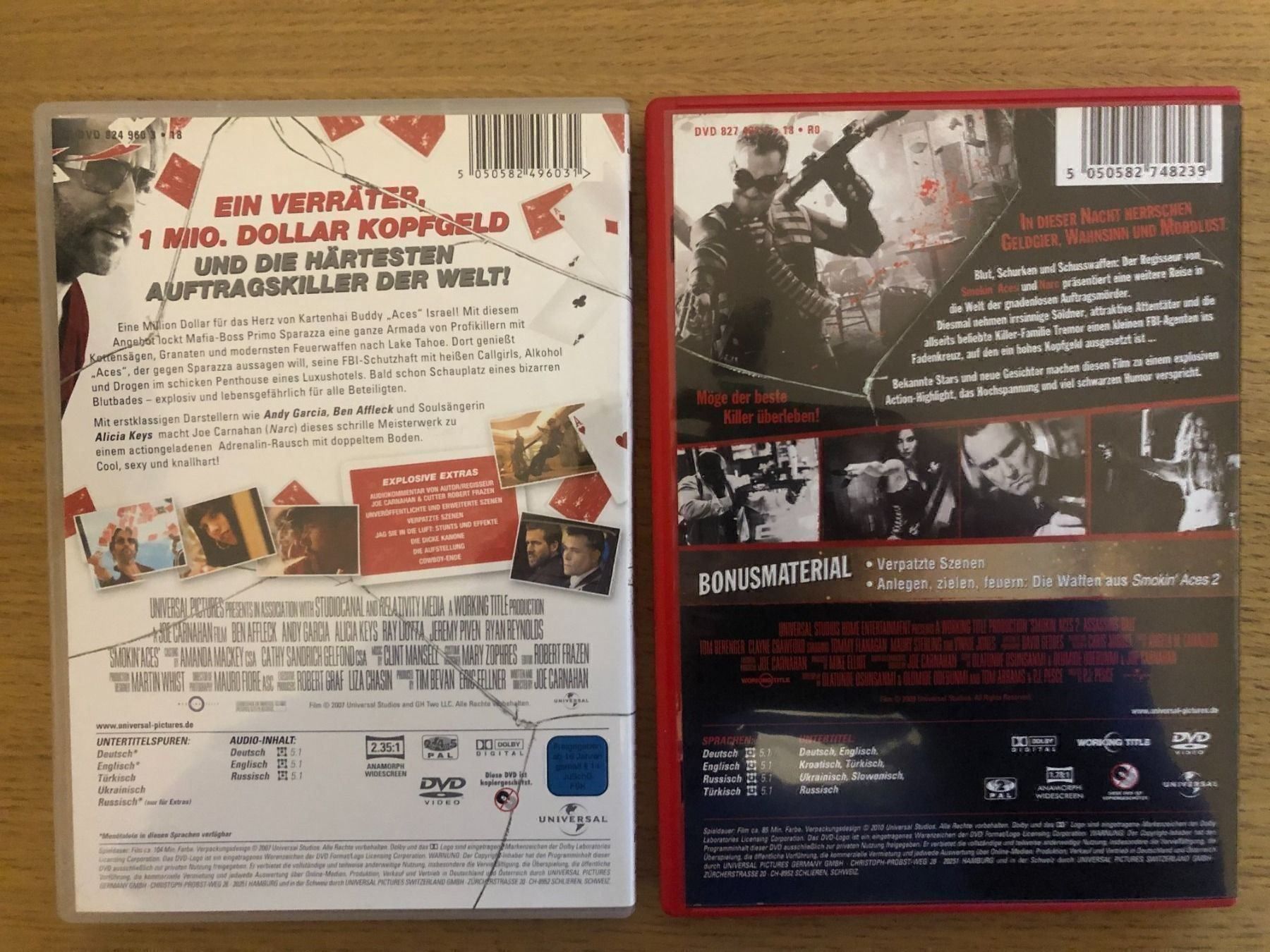 Tutti i DVDs: Smokin Aces 1 + 2 – Usato da Seewen SO venduto da Harvest8 1