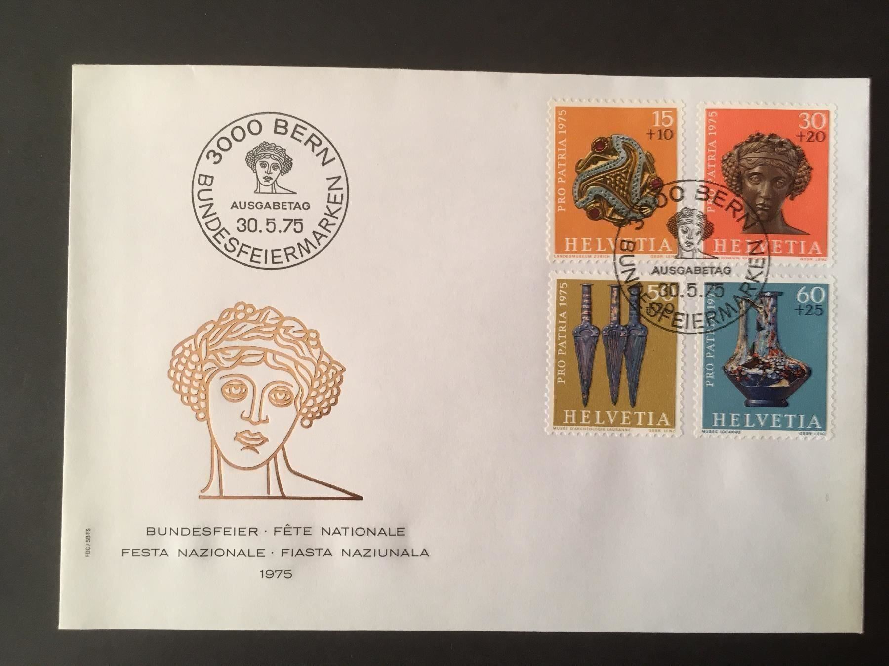 Tutti i francobolli: Pro Patria Brief 1975 – Usato da Baar venduto da Pulsatilla