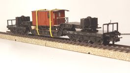 Märklin H0 AC  Tiefgang Schwerlastwagen mit H0n Wagen.