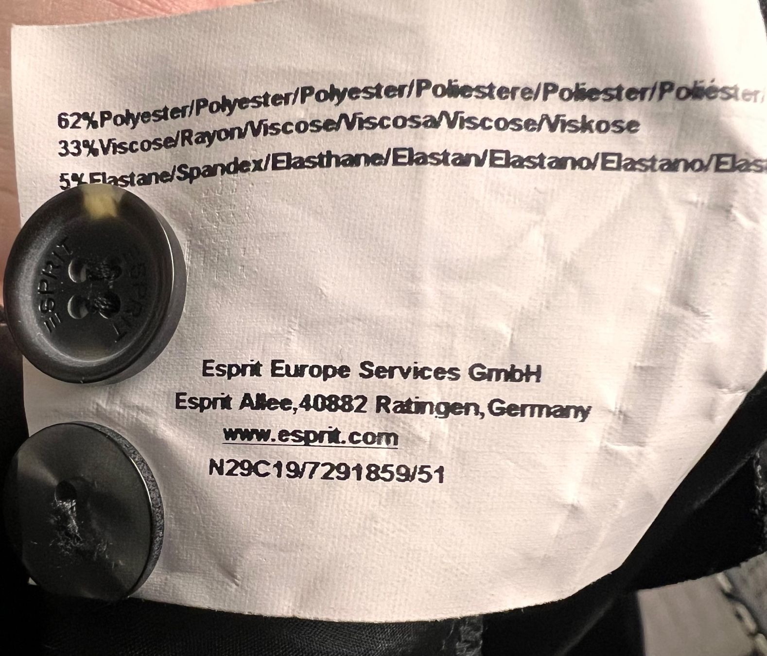Esprit Hosen: Esprit Stoffhose, Gr. 40, schwarz, neuwertig – Gebraucht aus Thun von Siladi 5