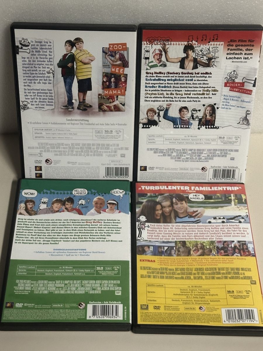 Tutti i DVDs: Gregs Tagebuch DVD Filme Set – Usato da Deitingen venduto da Himhip 1