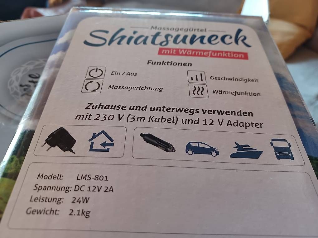Appareils de massage: Massagegürtel Shiatsunek Biondi – D'occasion à Niederbipp par flodur55 1