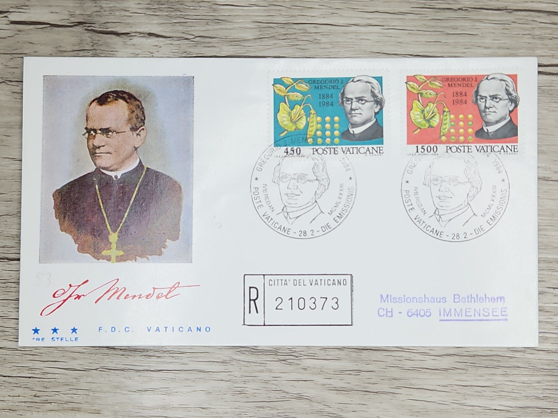Tutti i francobolli: CL05 Enveloppe + Timbre Poste Vaticane 1984 – Usato da Cousset venduto da Patrick_Collections