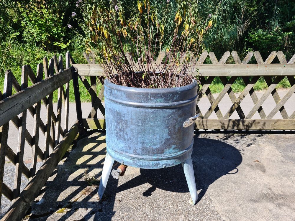 Antiker Waschkessel Kupfer Garten Deko Shabby Chic Vintage Kaufen auf