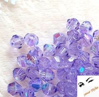 50 Stk. Glas- Perlen 4mm lavendel 2x AB