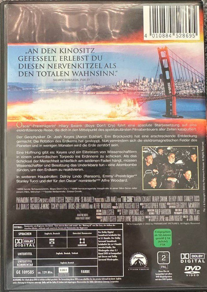Tutti i DVDs: The Core - Der innere Kern – Usato da Beringen venduto da Mantafisch1 1