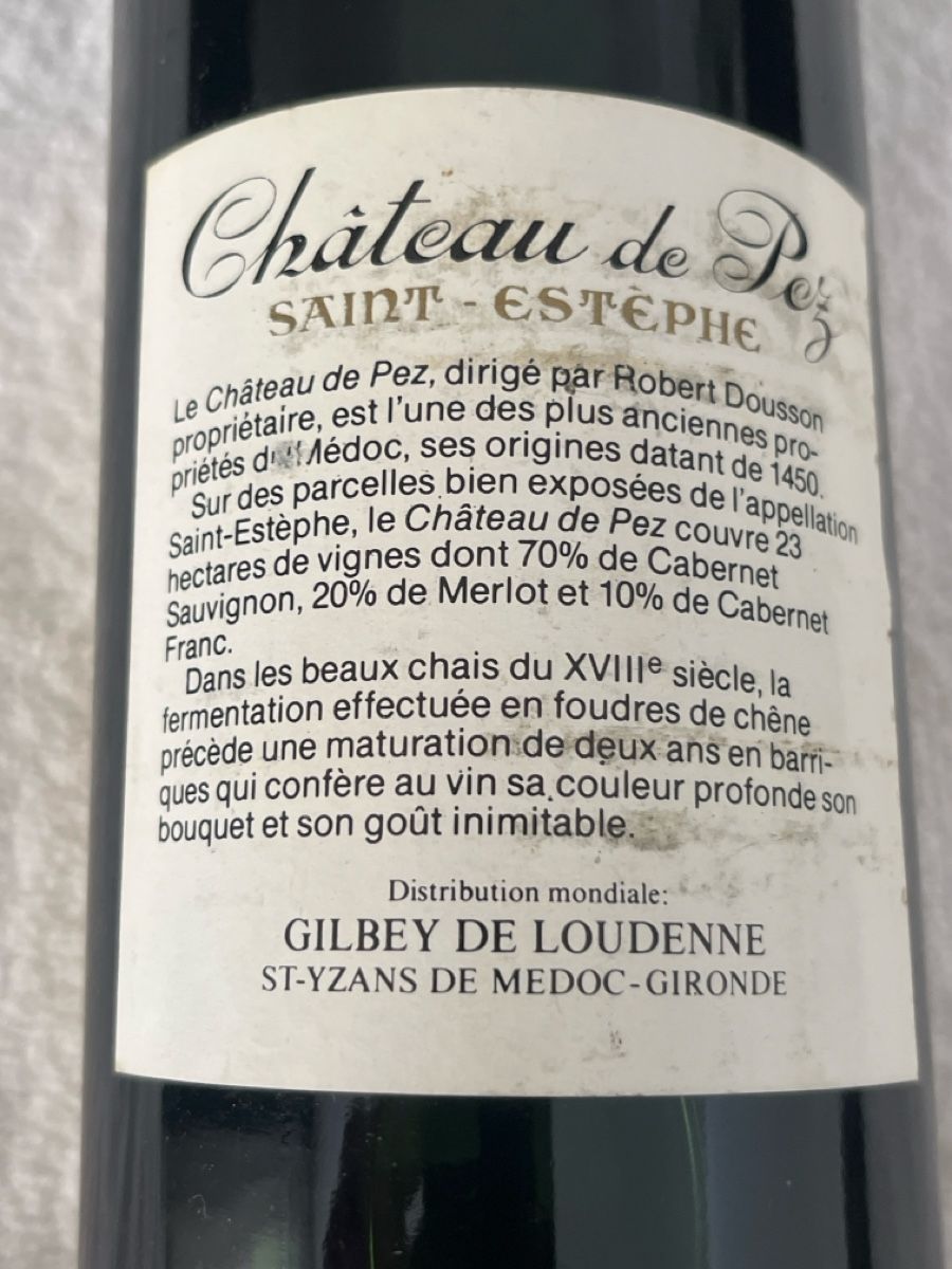 Vins: Rotwein Château de Pez Saint-Estèphe 1981 – Neuf avec emballage d'origine à Gockhausen par London95 7