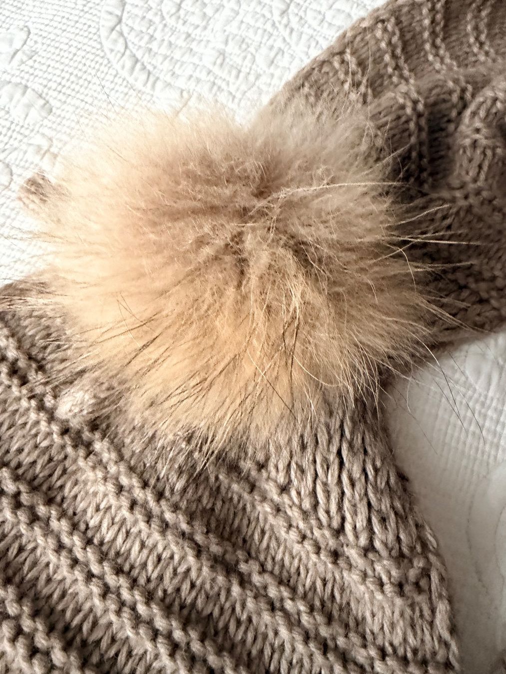 Foulard & Sciarpe: léa clément Strickschal beige mit Fellbommel – Nuovo (secondo la descrizione) da Brütten venduto da Rod816 4