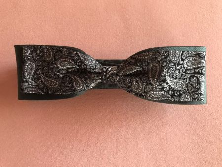 Fliege Schlips Masche Krawatte anthrazit/schwarz/silbergrau
