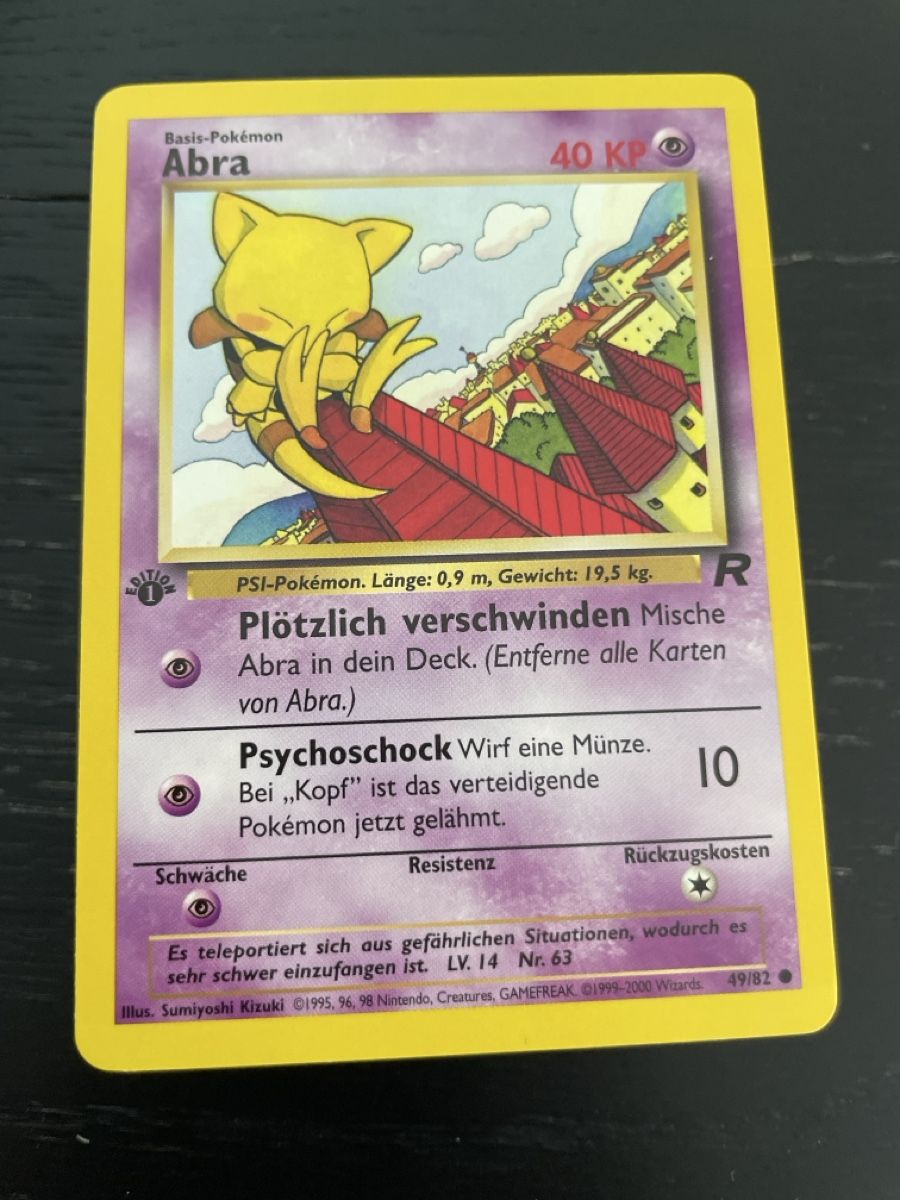 Pokémon Carte collezionabili: Pokemon Abra 49/82 1. edition team rocket – Usato da Hugelshofen venduto da Suimosa