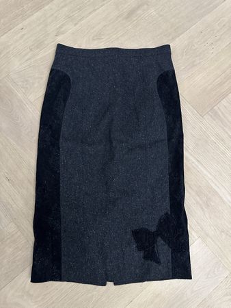 ERMANNO SCERVINO - Jupe grise foncée dentelle - taille UK12