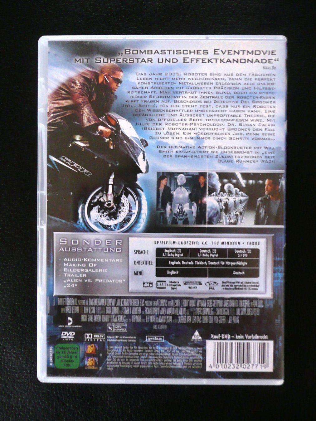 Tutti i DVDs: WILL SMITH – I, ROBOT – Usato da Zürich venduto da zuerich00 1