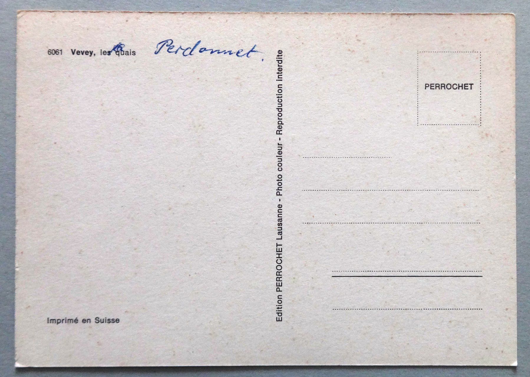 Cartes postales: Vevey, les quais – D'occasion à Fétigny par Billy2miny 1