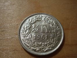 (D2) 1/2 Franken 1961 UNZ-STGL