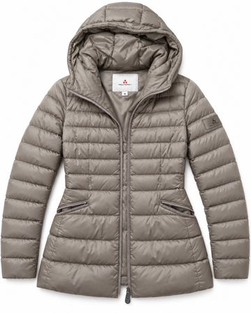 Peuterey Down Jacket Hooded Taupe Size 40 Lightweight