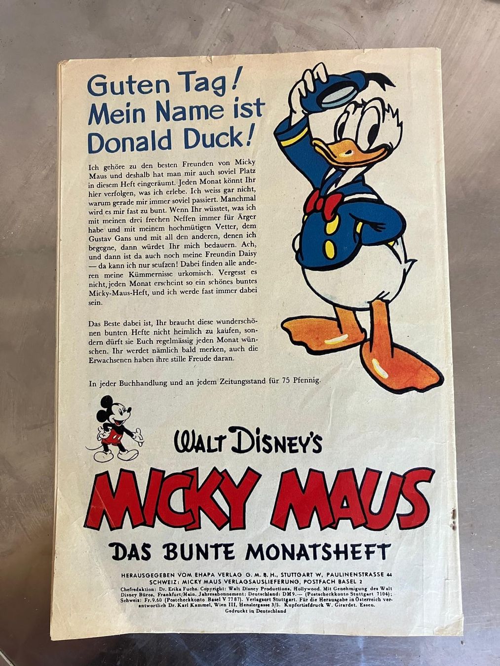 BD: Mikymaus Heft nr 1 – D'occasion à niederhasli par tschanzdaniel 2