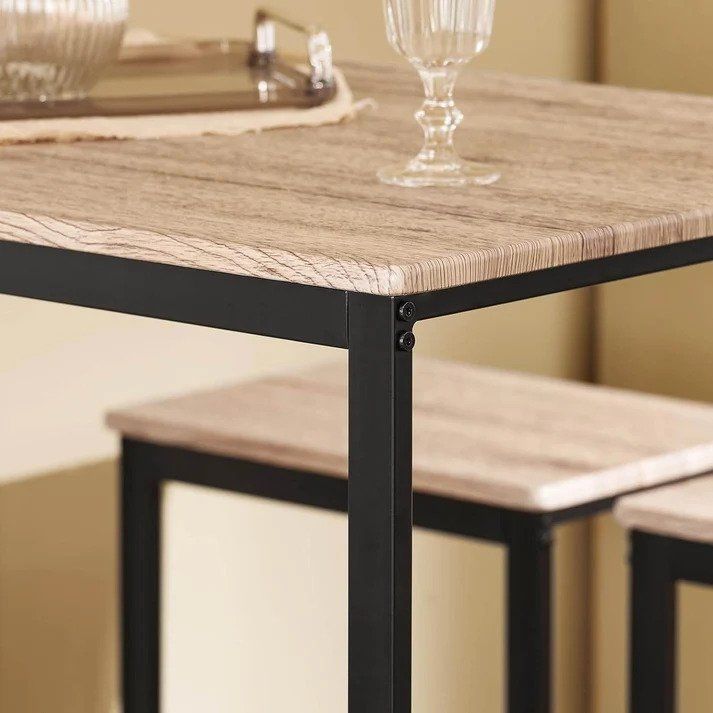 Tischset: Bartisch mit 4 Hockern Bartisch Set Stehtisch 5-teilig Holz – Neu und originalverpackt aus Kreuzlingen von DealBlitz 6