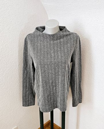 S.Oliver - eleganter Pullover ca. Gr. 38 grau meliert neuw.