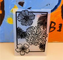 Prägeschablone Nr.970, Blumen mit Rahmen (Sizzix geeignet)