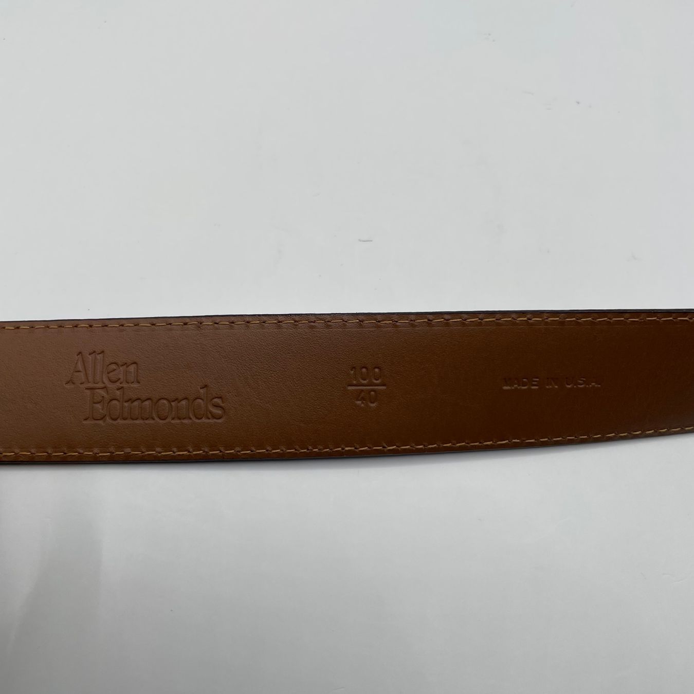 Cinture: Allen Edmonds Calfskin Ledergürtel USA Solid Brass 100/40 – Usato da Bubikon venduto da SwissSecondLife 4