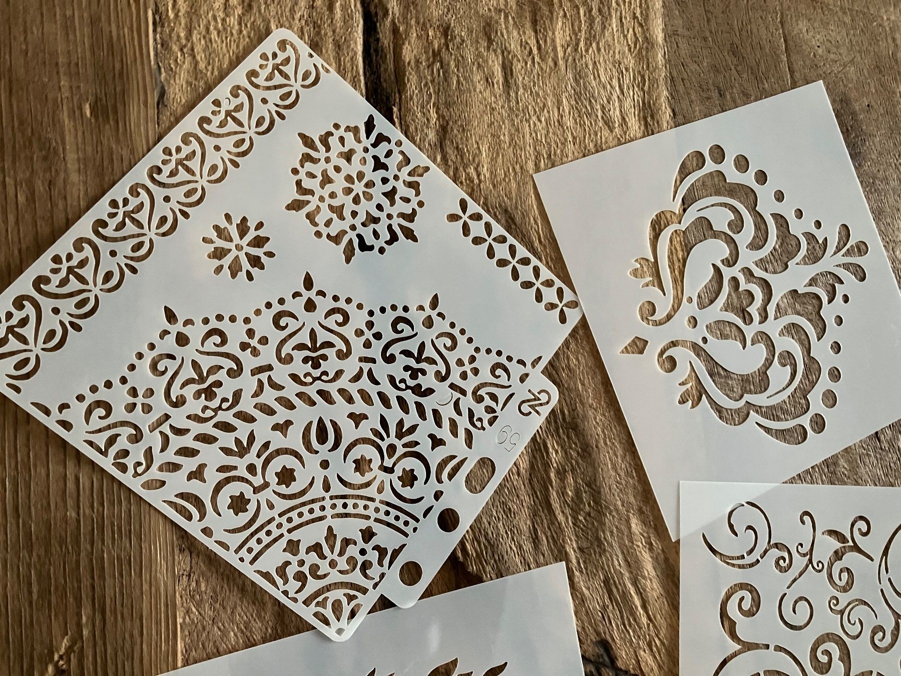 Schablonen: Neues 6er  Set Malschablonen  Shabby Chic – Neu und originalverpackt aus Effretikon von wenuss 1