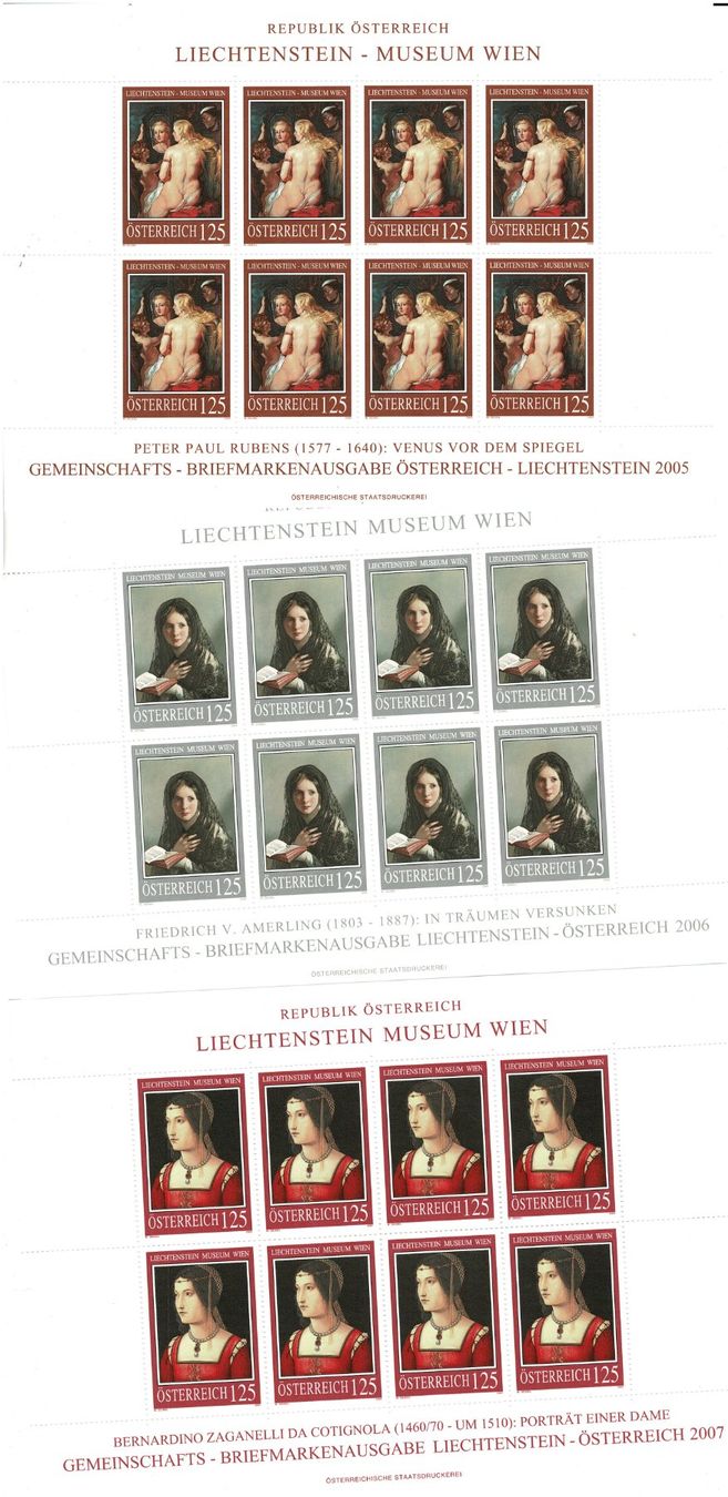 Tutti i francobolli: Liechtenstein-Museum Wien 3 KB ** – Nuovo (secondo la descrizione) da Lausanne venduto da Whorvath