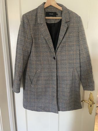 Blazer Vero Moda kariert grau schwarz Grösse M 