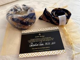 Designer Haarreif mit Seidenband (48/50)