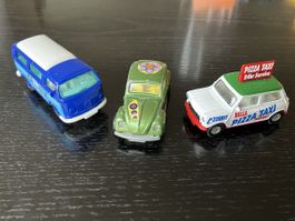 Corgi Juniors VW 1300 / Matchbox VW T2 / Siku Mini Pizza