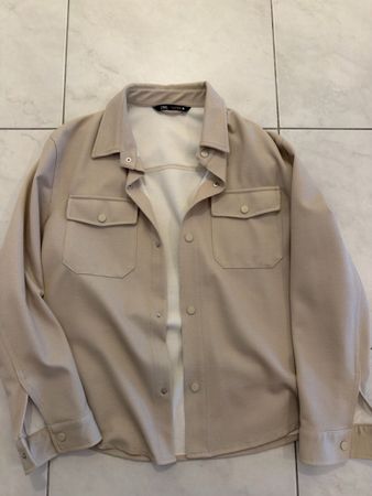 Hemdjacke Zara beige Langarm Grösse L guter Zustand