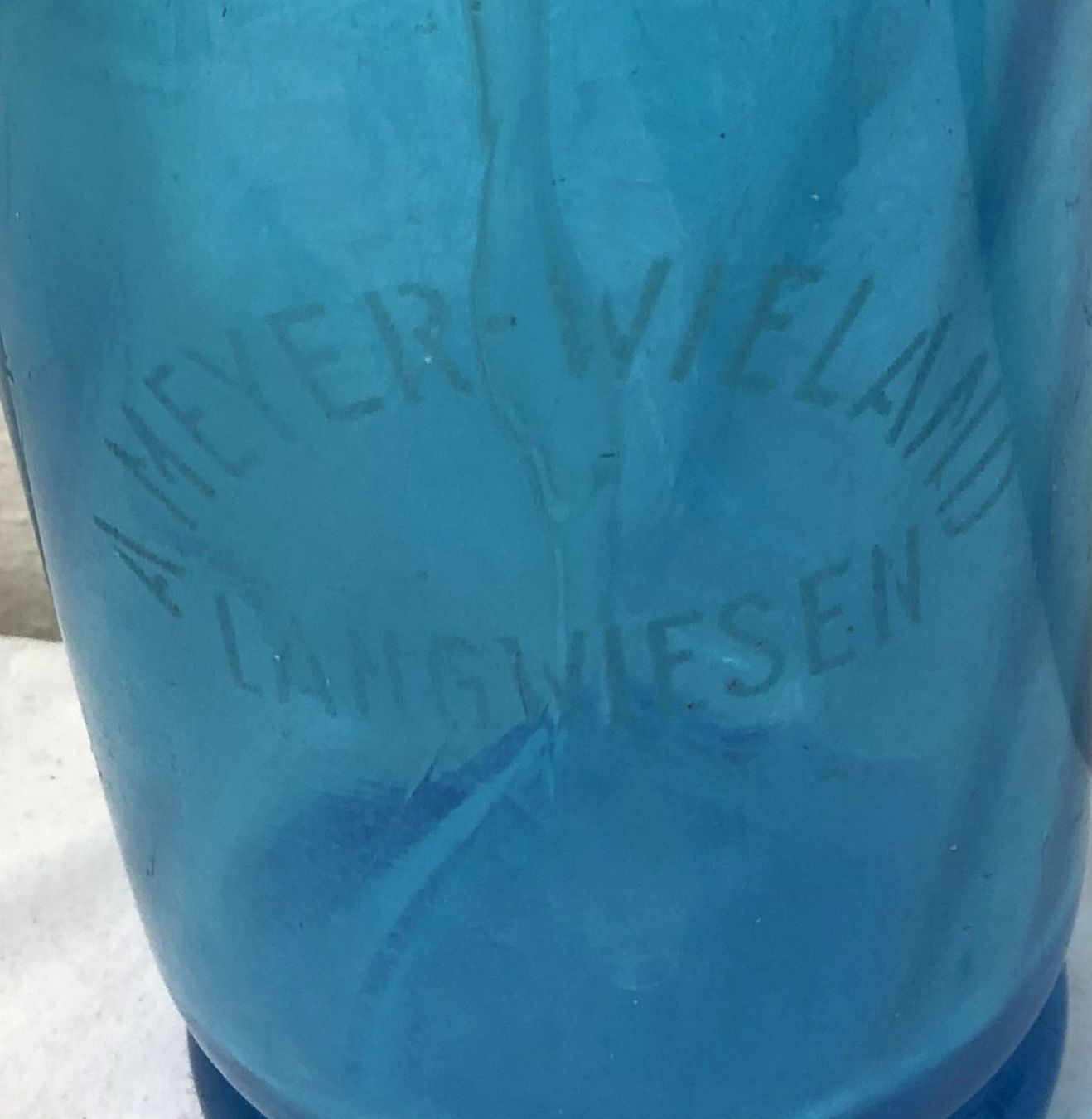 Bottiglie: Antike blaue Siphonflasche - Carba & Meyer-Wieland – Usato da Schaffhausen venduto da durruti 6