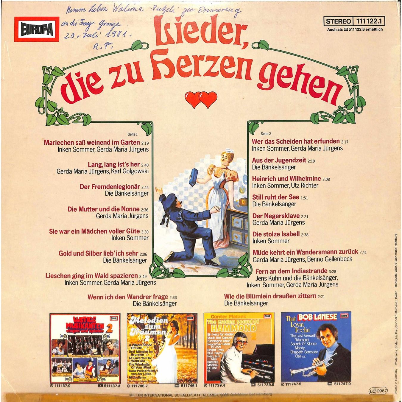 Dischi in vinile: LP: Lieder, die zu Herzen gehen - 1979 – Usato da Trimmis venduto da Dres2 1