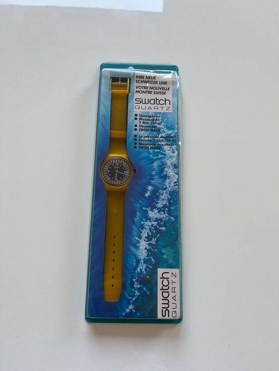 Swatch Yellow Racer GJ400 (1984) - Mit Blister Rarität (Gebraucht) in ...