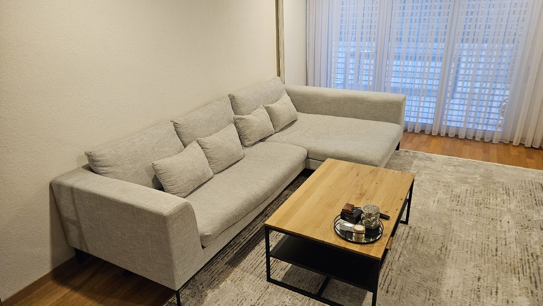Micasa Sofas: Micasa KRÄMER II Ecksofa hellgrau, Sofa mit Chaiselongue – Gebraucht aus Au ZH von muh_8zkn