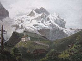 DIE WENGERN SCHEIDECK STAHLSTICH KOLORIERT