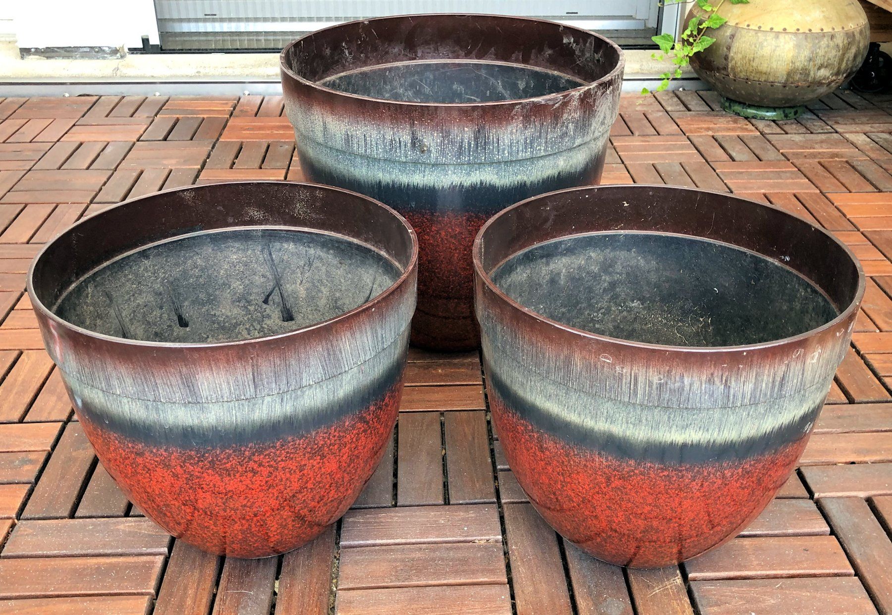 Vasi per fiori: Blumentöpfe, 3er Set für Draussen – Usato da Rüti ZH venduto da Jasna89
