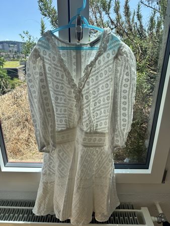 Sandro Dress White Lace Size 38