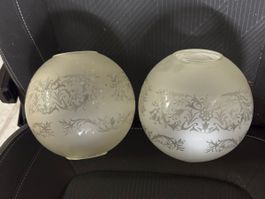 2 Lampenschirme / Lampengläser