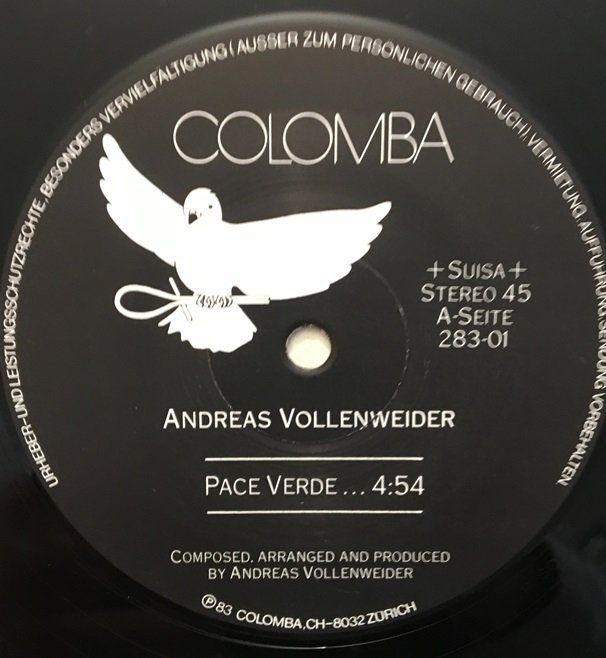 Dischi in vinile: Andreas Vollenweider – Pace verde (12'' Single) – Usato da Grüningen venduto da azulvinyl 2